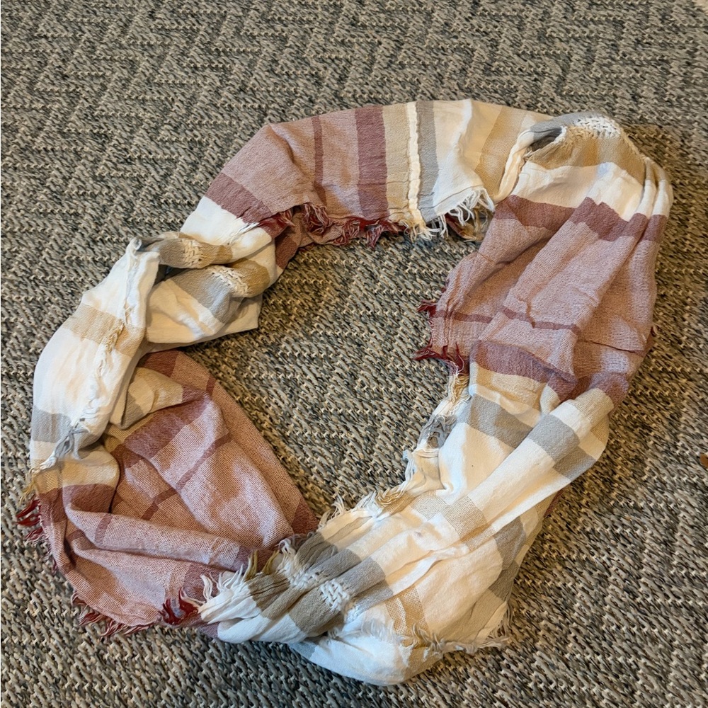 Striped Fringe Scarf